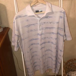Callaway Optidry Men’s Large Golf Polo Shirt White